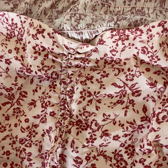 Cotton Candy cream and Pink Bishop Sleeve Sundress - Picture 4 of 9